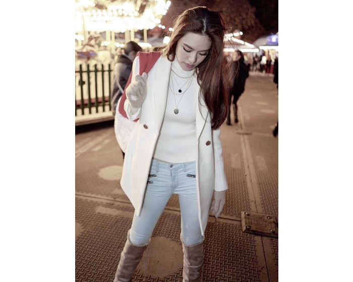 Stylish Coat Plain 1 Piece CS-305