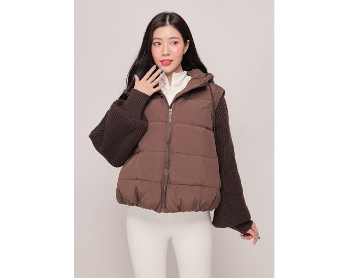 CO0637 DOWN JACKET WITH KNITTING
