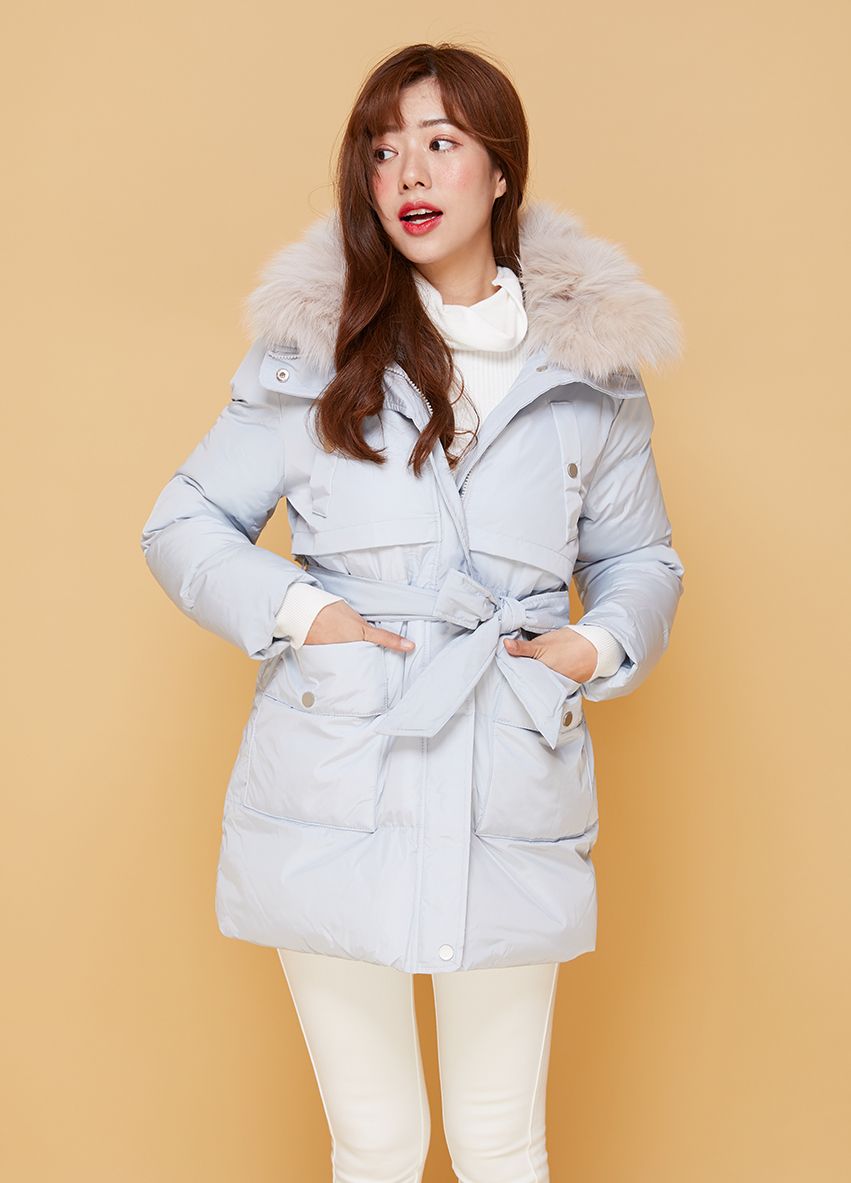 1025 Down Coat Collar Fur
