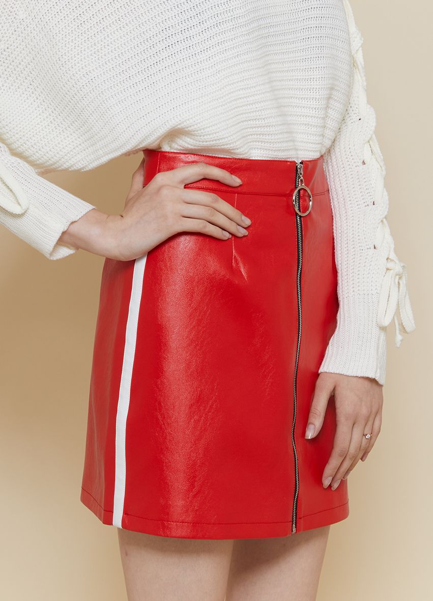 312 Leather strap skirt