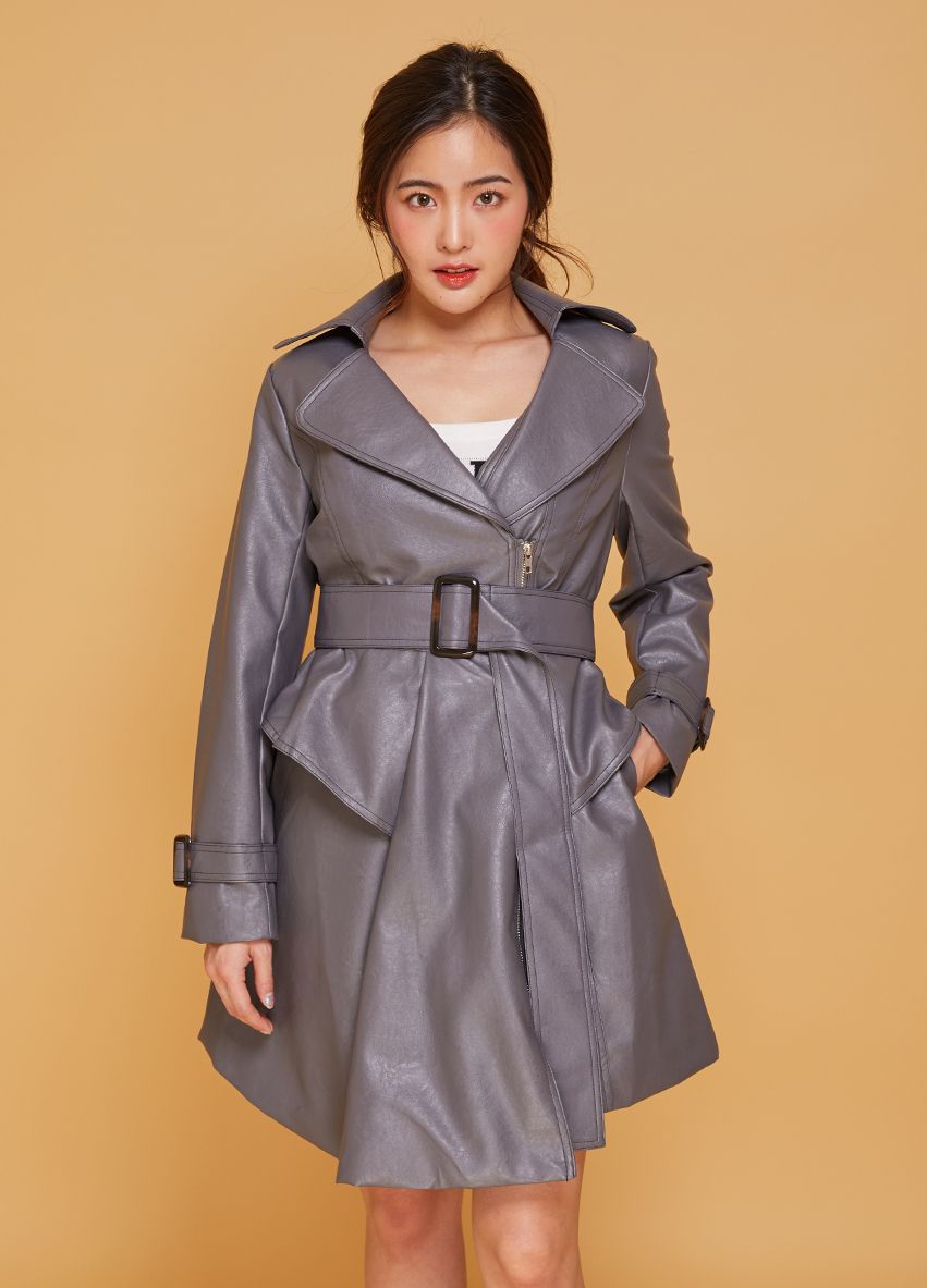 557 Dress style coat with belt