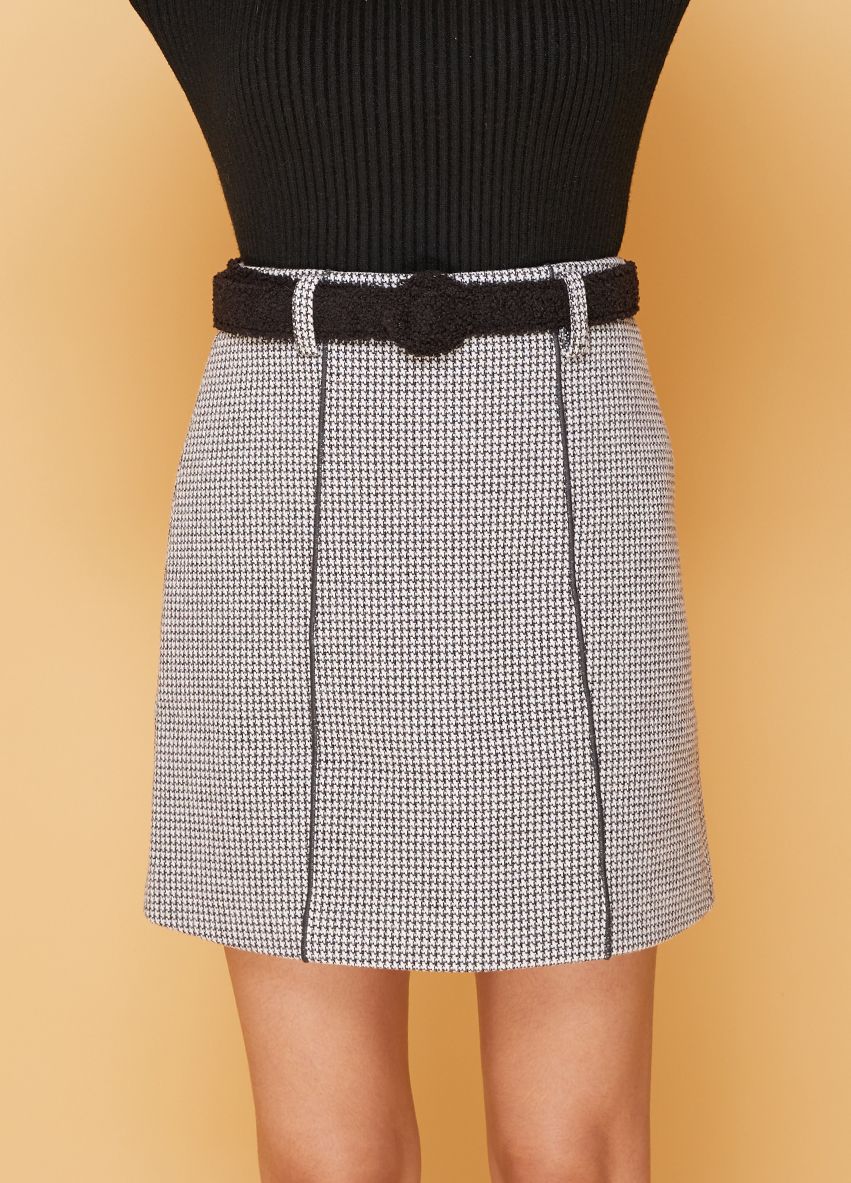 641 Shinori skirt with fur belt