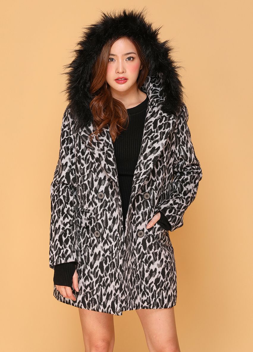 661 Leopard Hoodie Coat