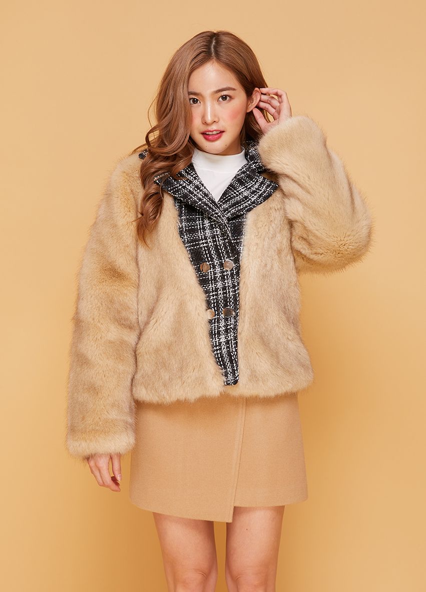 902 Tweed Fur Coat