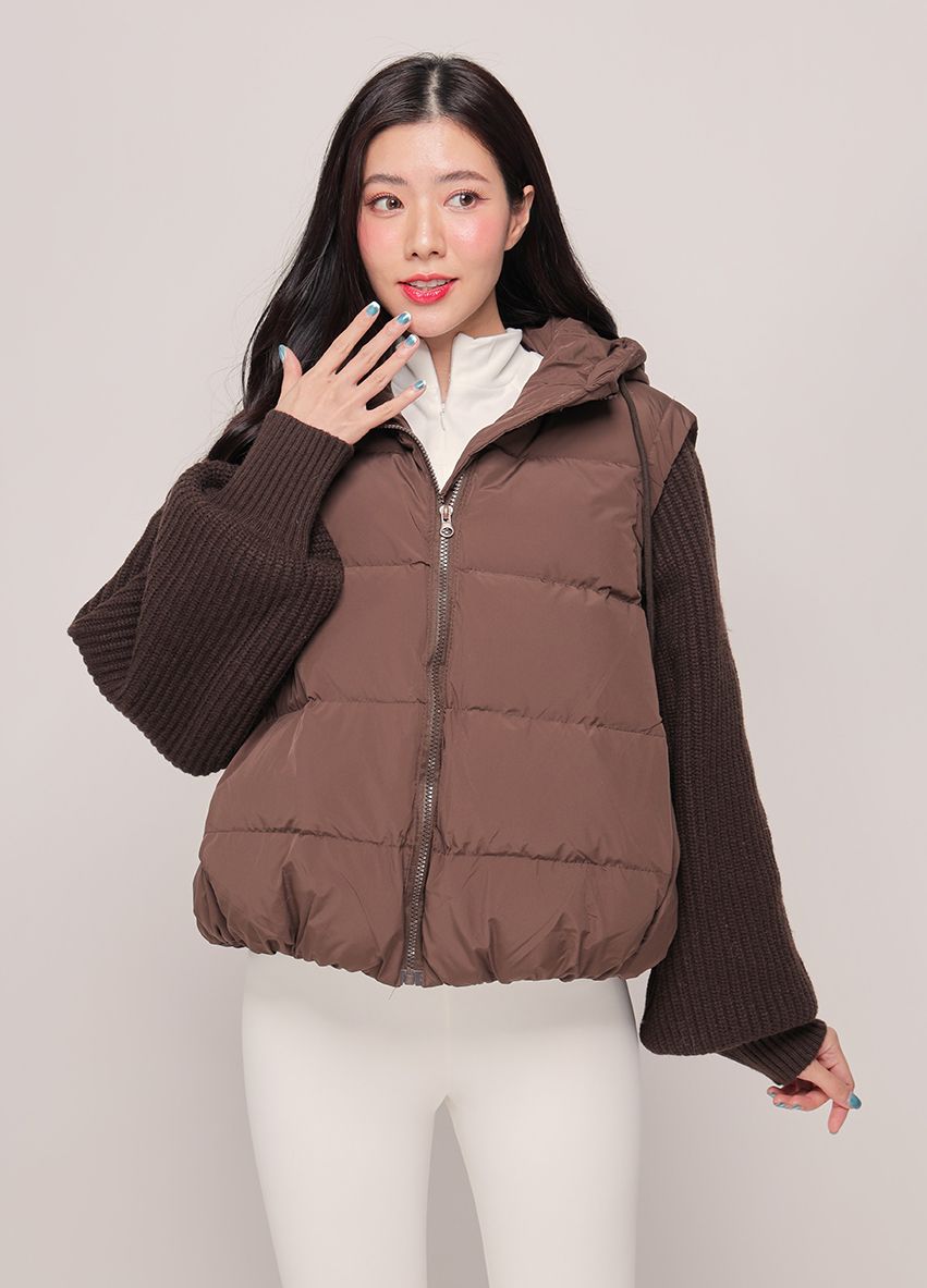 CO0637 DOWN JACKET WITH KNITTING